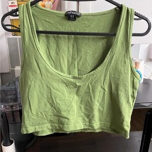 Boohoo Olive Green Tank Top